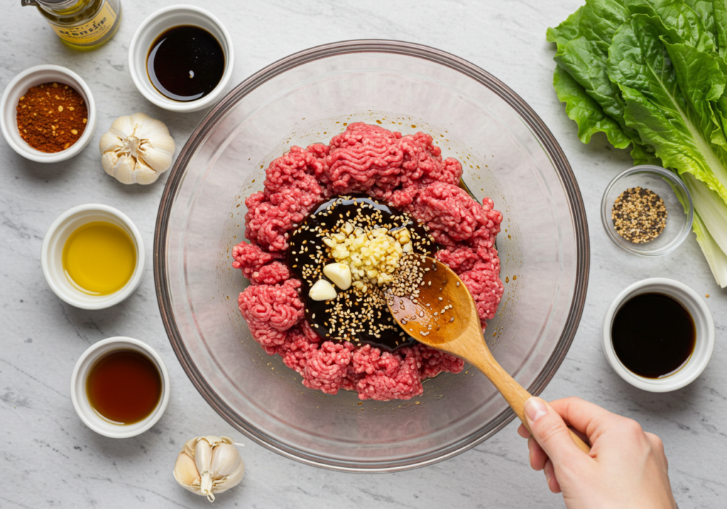 Preparing Korean Ground Beef Bulgogi Marinade